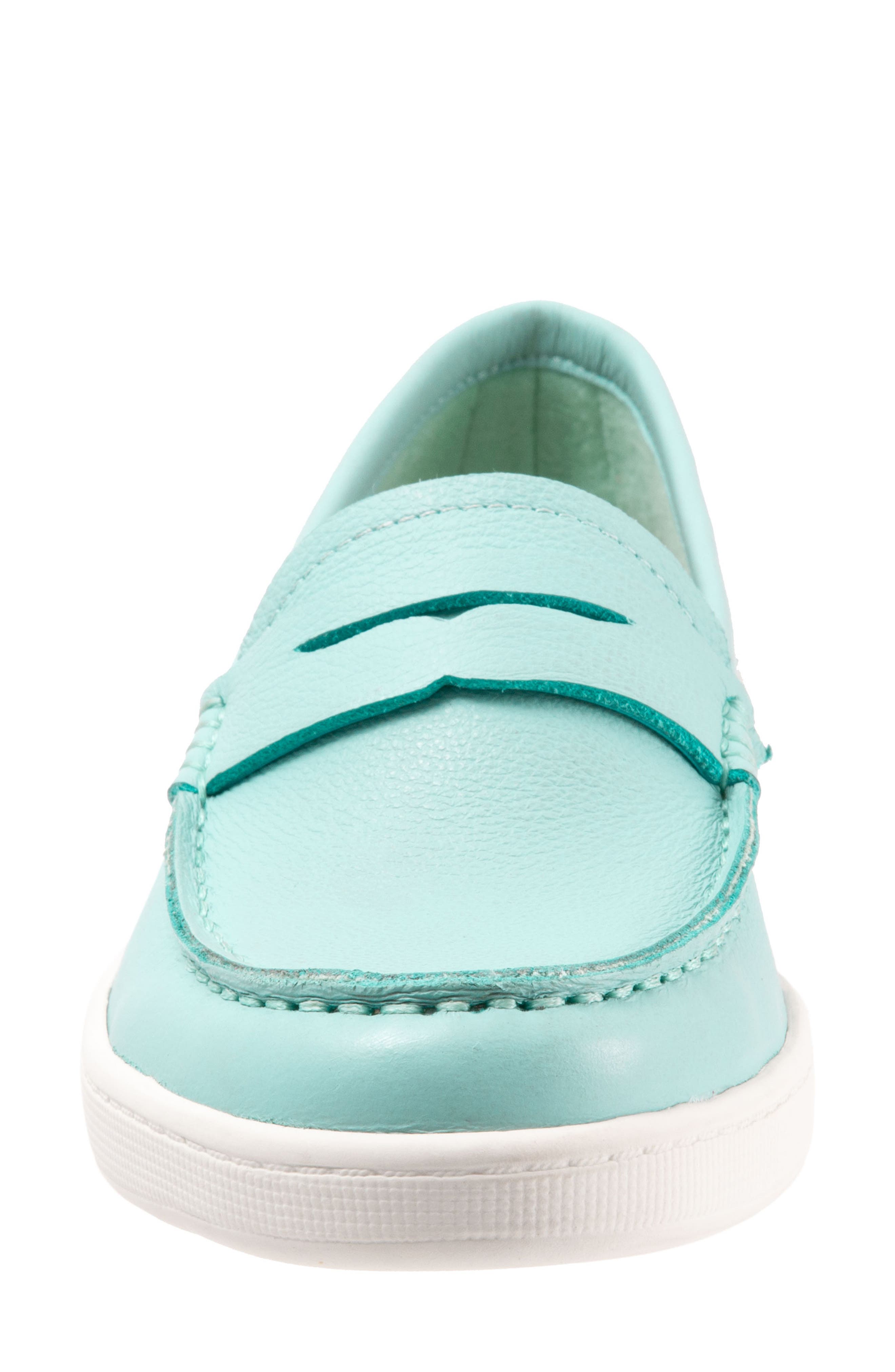 Dina Loafer, Alternate, color, AQUA LEATHER
