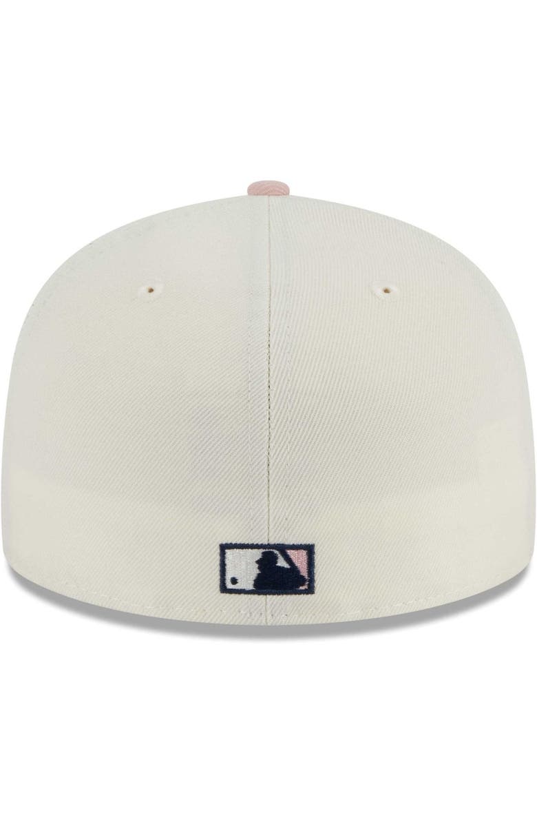 New Era Men's New Era Cream/Pink Florida Marlins Chrome Rogue 59FIFTY Fitted Hat, Alternate, color, 