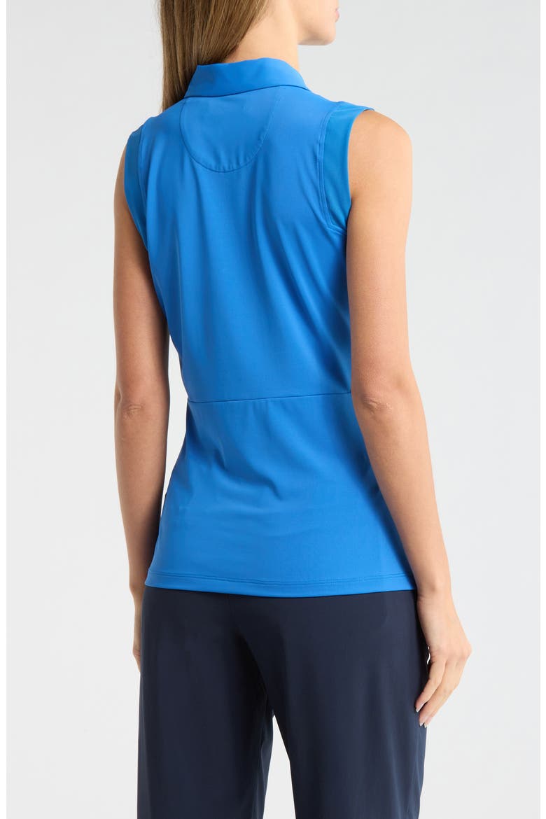Sleeveless Zip Polo, Alternate, color, NEBULAS BLUE