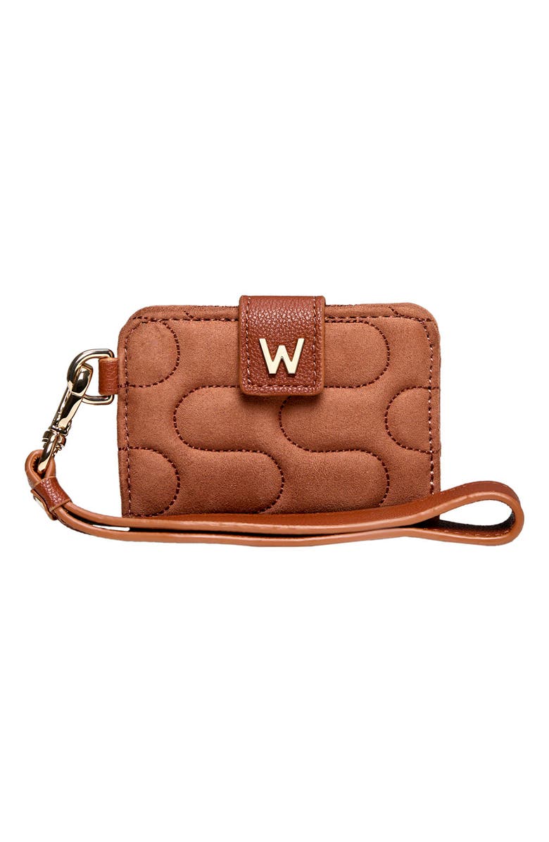 WOLF Mimi Swirl Card Case, Main, color, Nutshell Brown