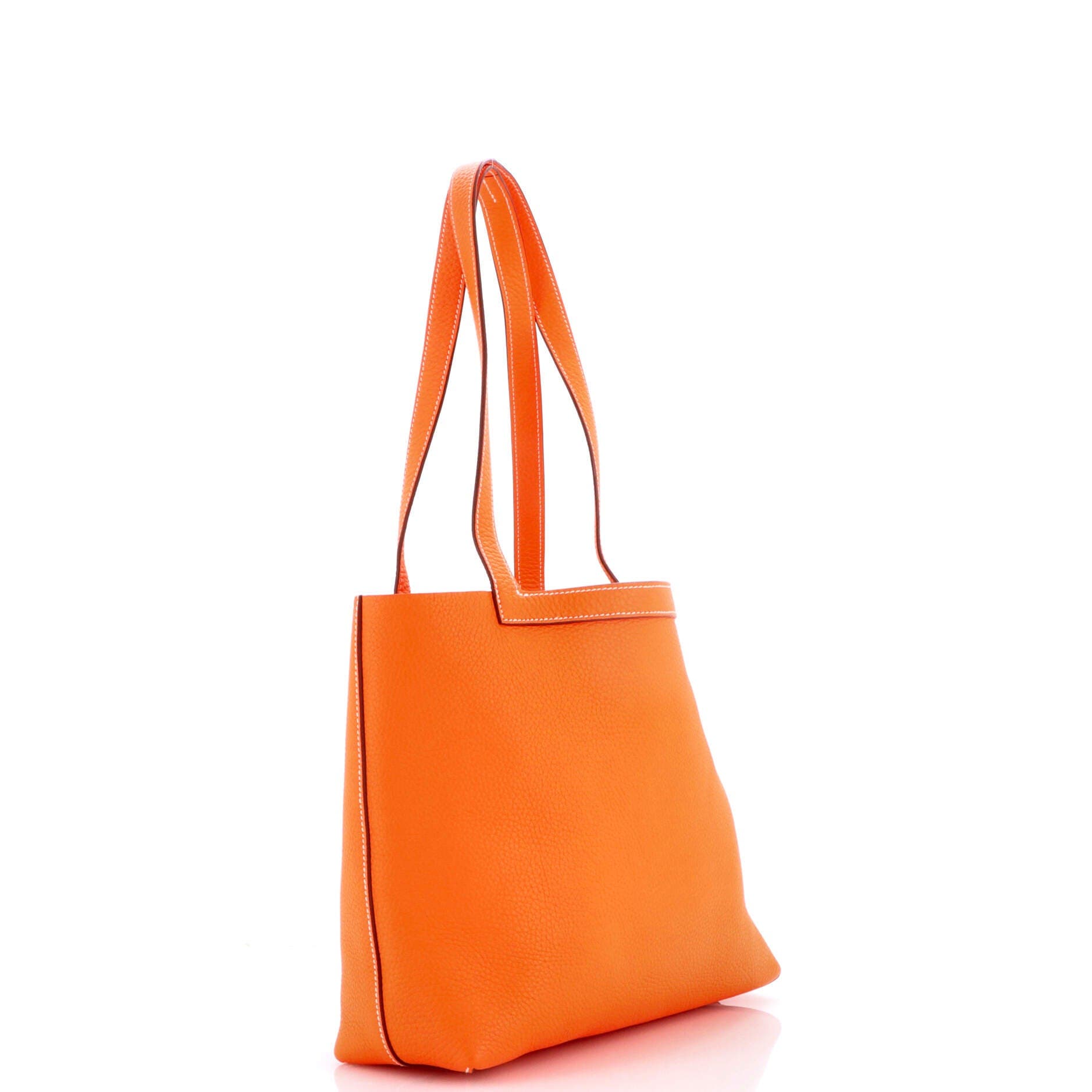 Pre-Owned Hermes Cabasellier Tote Clemence 31, Alternate, color, Orange Minium