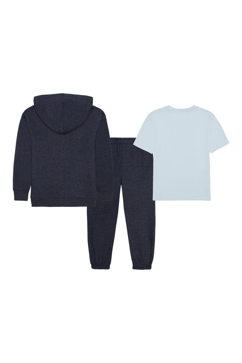 Kids' 3-Piece Fleece Hoodie, T-Shirt & Joggers Set, Alternate, color, PREPACK ASSORTED