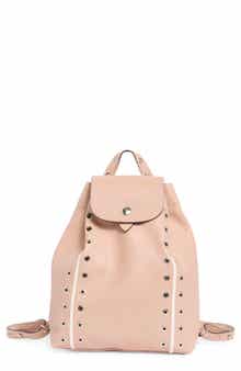 Longchamp Grommet Stud Leather Backpack