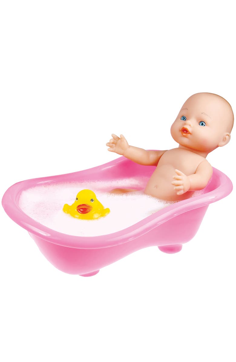 Lissi 11 Inch Baby Doll & Bathtub Set, Pink, Water Safe Hard Body, Accessories, Alternate, color, Multicolored