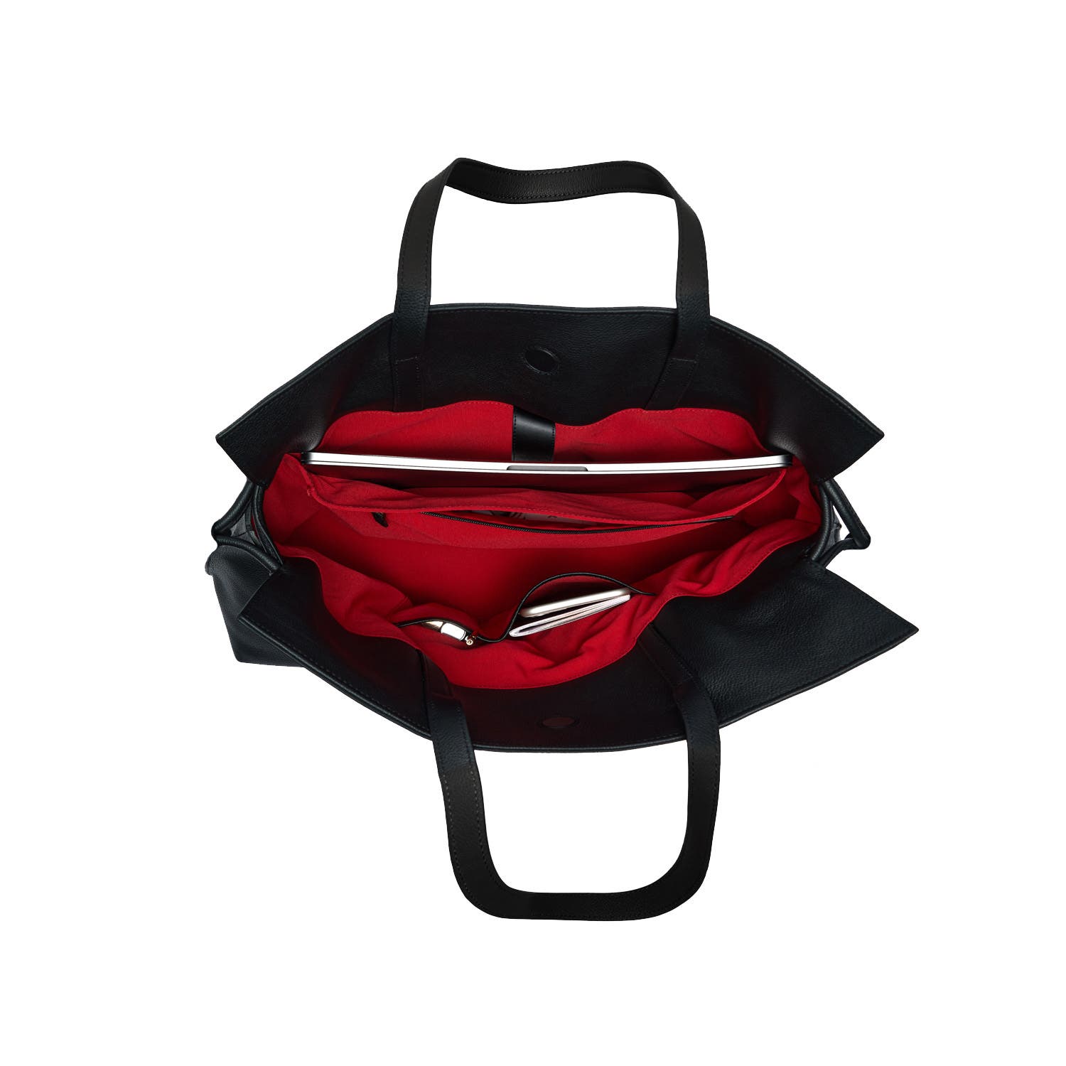 Esin Akan 2-in-1 Emma Leather Tote Bag, Alternate, color, Black