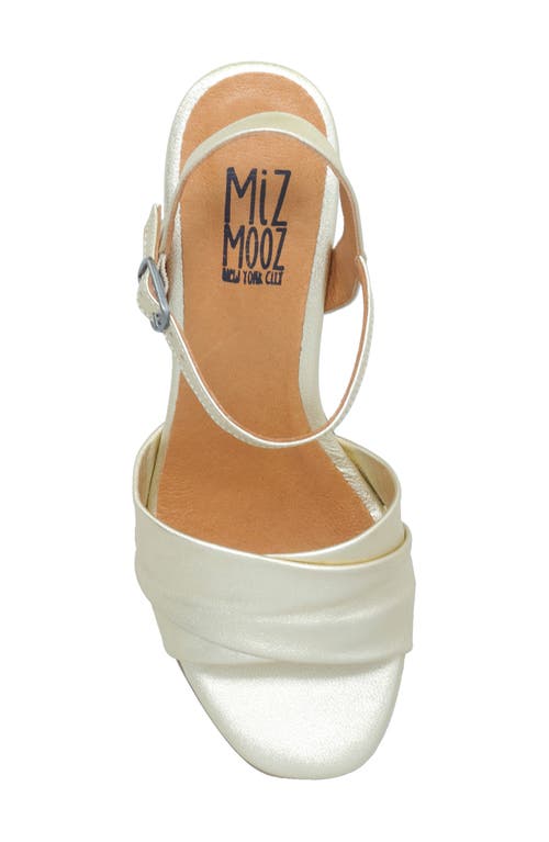 Miz Mooz Bela Block Heel Sandal In Gold