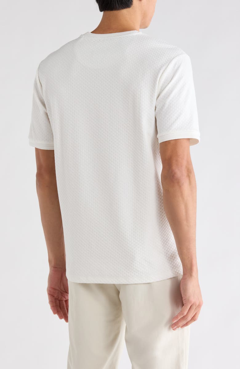 DENIM AND FLOWER Textured T-Shirt, Alternate, color, White