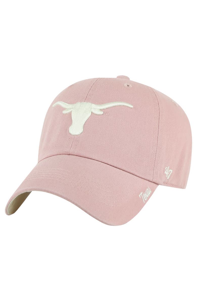 '47 Women's '47 Light Pink Texas Longhorns Dusty Miata Clean Up Adjustable Hat, Main, color, Light Pink