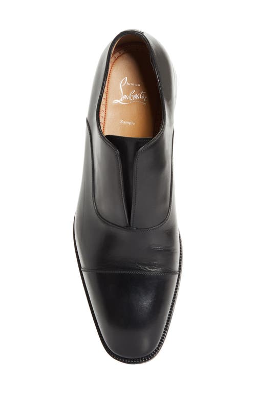 Christian Louboutin Alpha Cap Toe Slip-on In Black