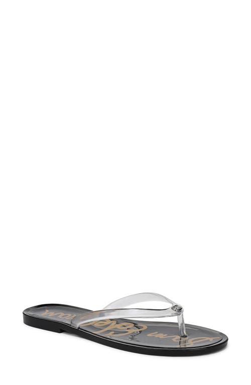 Sam Edelman Dean Jelly Flip Flop Clear Jelly In Clear Grey
