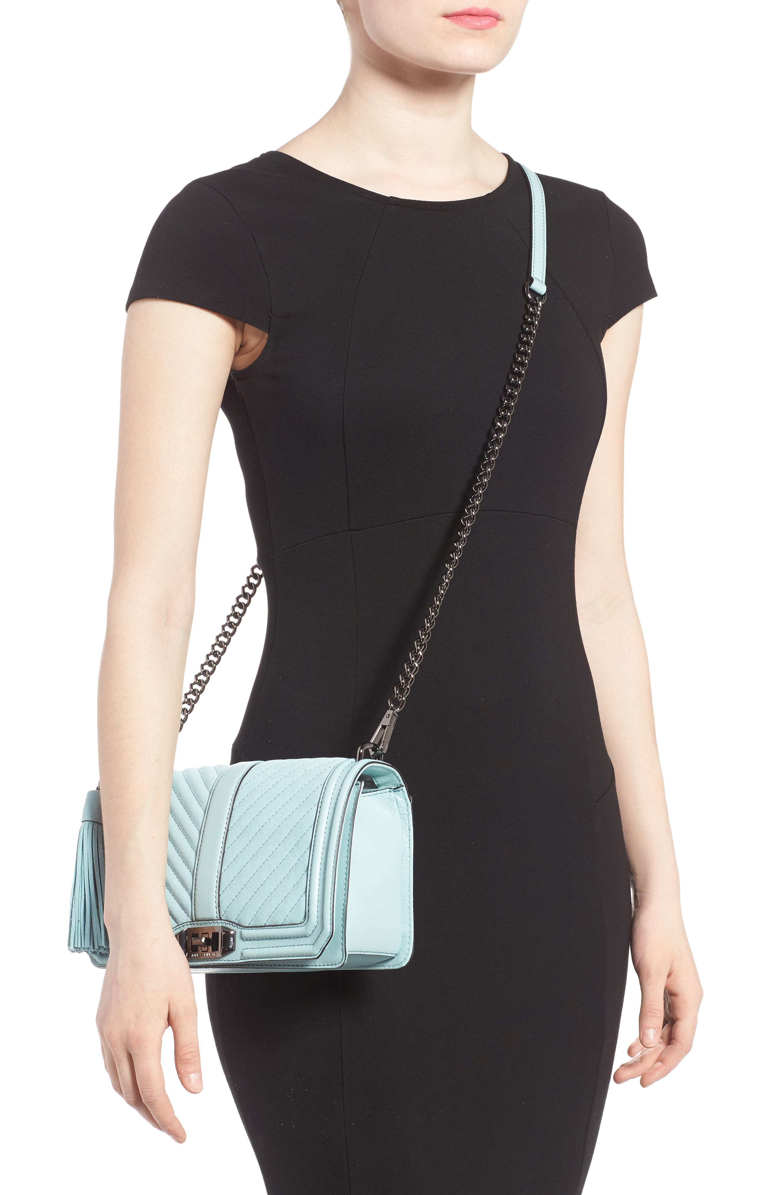 Love Crossbody Bag, Alternate, color, SEA MIST/ GUNMETAL