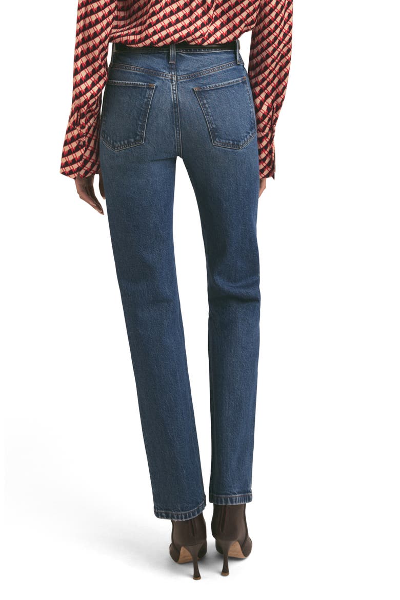 The Valentina High Waist Straight Leg Jeans, Alternate, color, ESSEX
