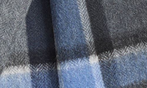 Andrew Stewart Plaid Cashmere Scarf In Blue