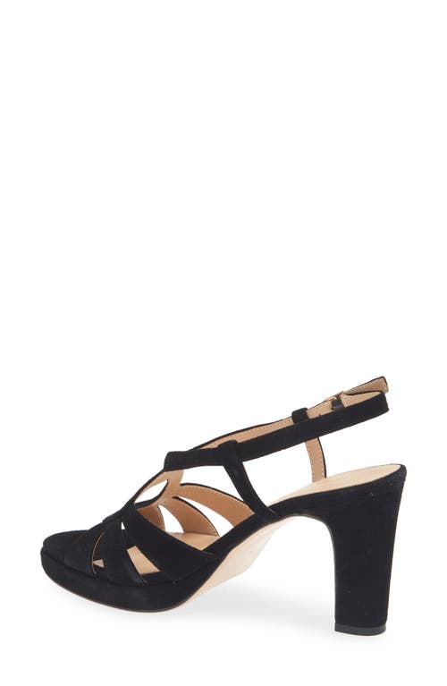 Regarde Le Ciel Martina Slingback Platform Sandal In Etna Black