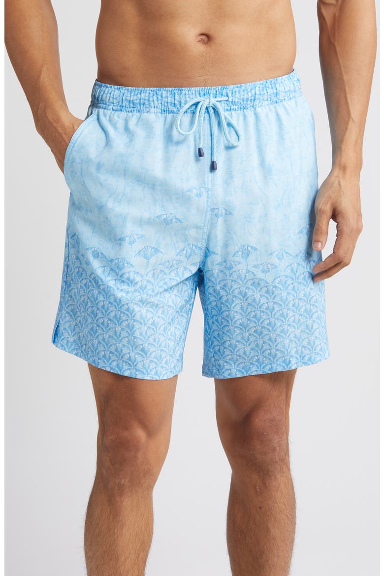 Stingray Scatter Swim Trunks, Main, color, BETA BLUE