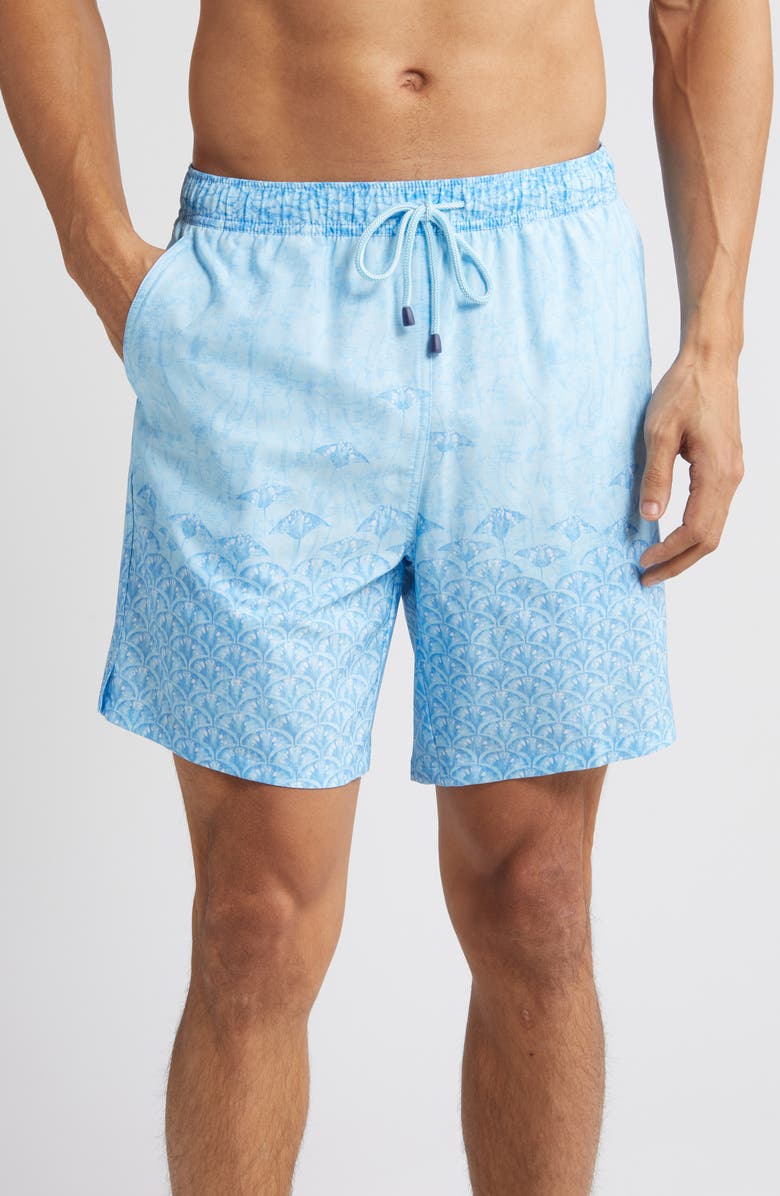 Peter Millar Stingray Scatter Swim Trunks, Main, color, 