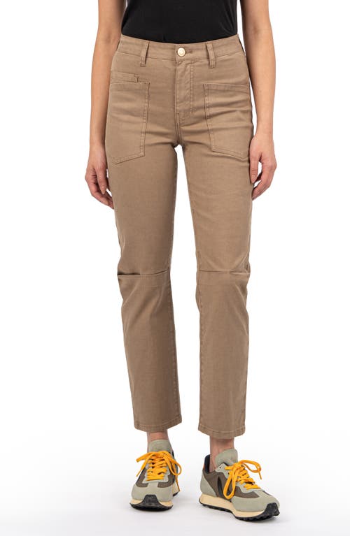 KUT from the Kloth Ashyn High Waist Ankle Straight Leg Jeans in Clay 