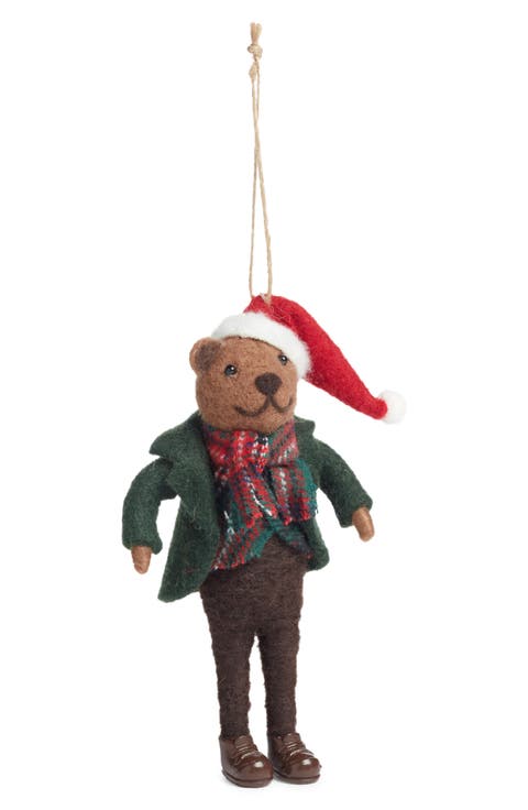 Christmas Preppy Bear Ornament