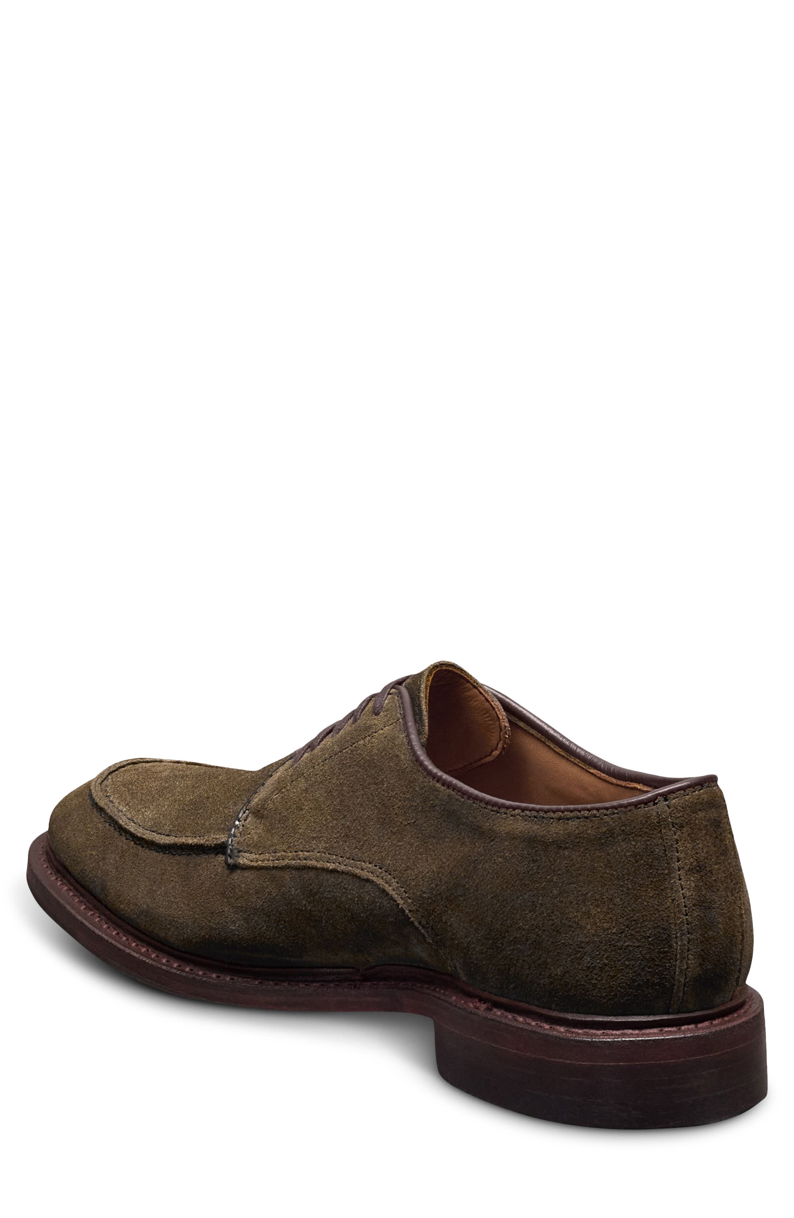 Rivington Apron Toe Derby, Alternate, color, DARK OLIVE SUEDE