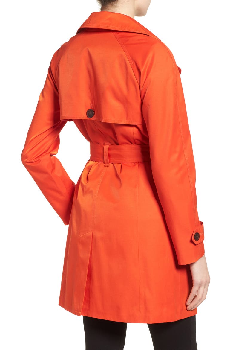 Belted Double Breasted Trench Coat, Alternate, color, MANDARIN