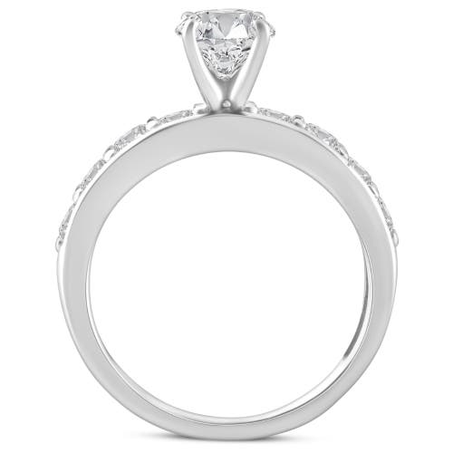 Bliss Diamond 2ct Round Cut Diamond Engagement Solitaire Ring Gold Lab Grown In 14k White Gold