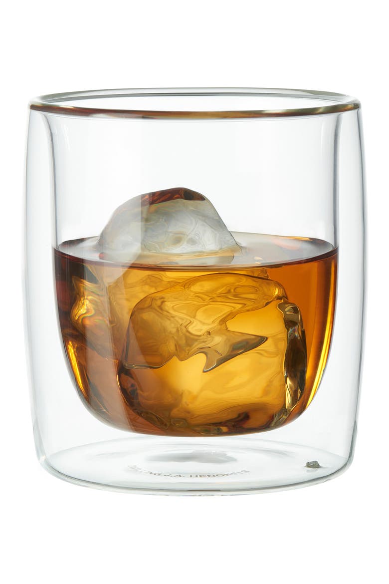 Sorrento Set of 2 Double Wall Bar Glasses, Alternate, color, CLEAR