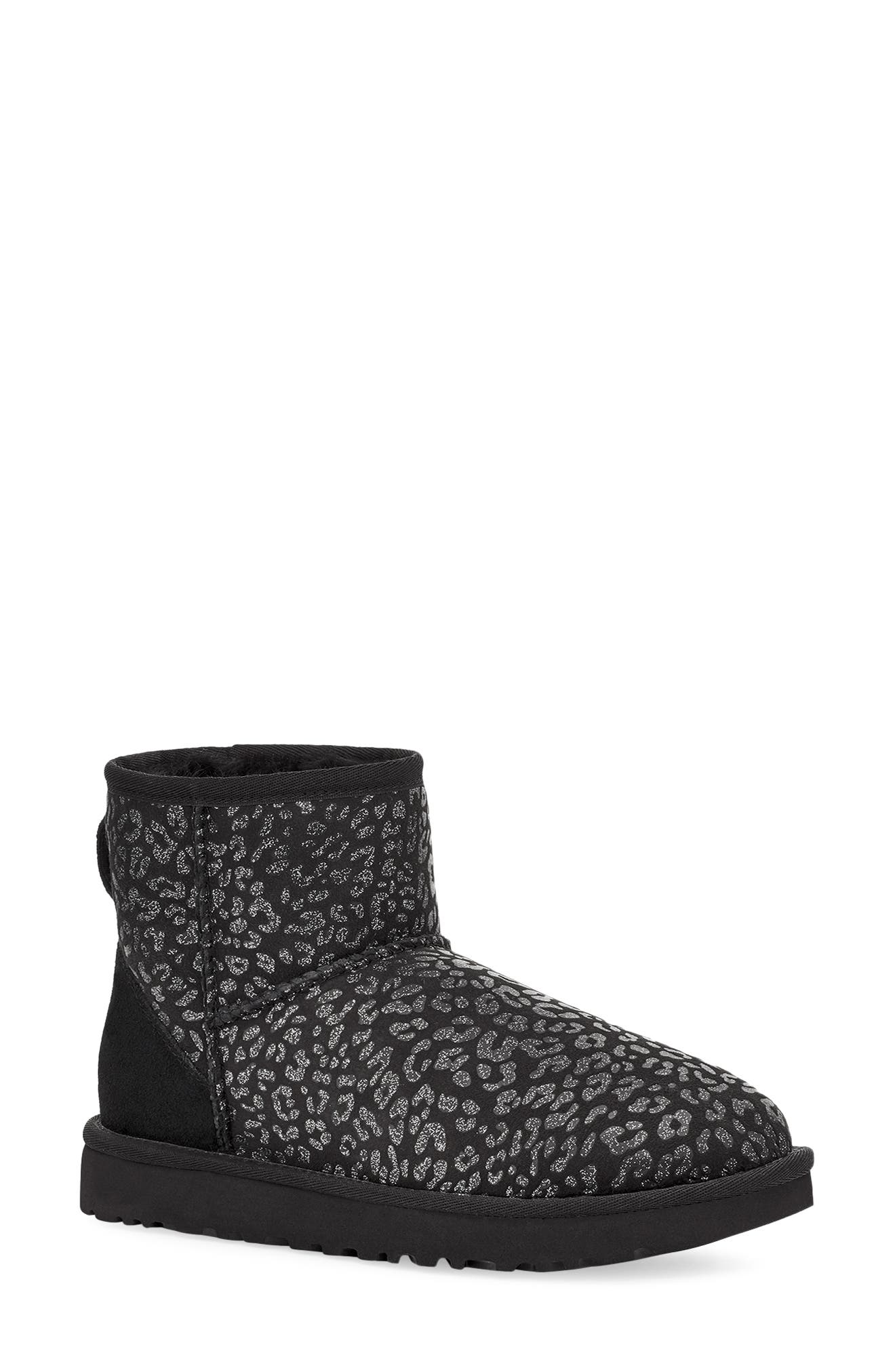  Black Snow Leopard Suede
