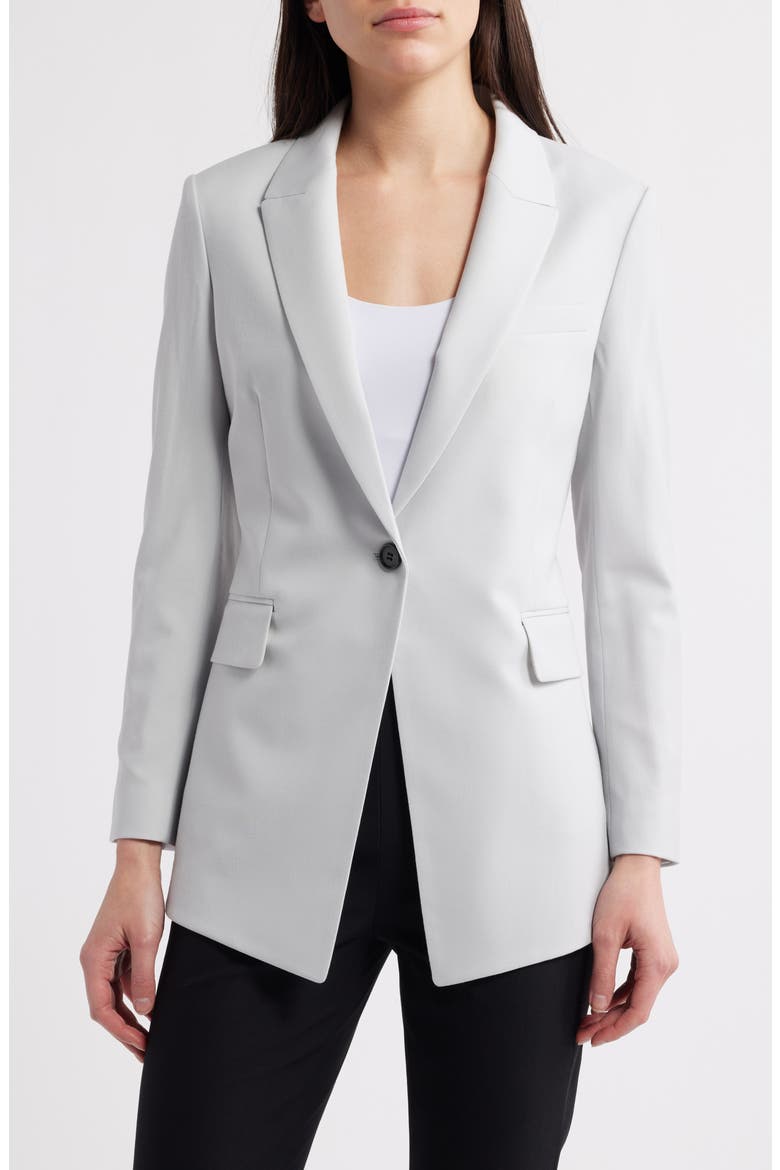Etiennette Gabardi Blazer, Alternate, color, FOG
