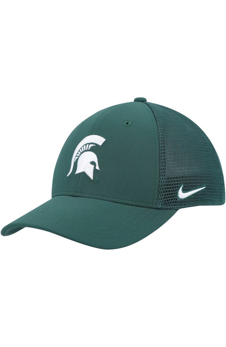 Nike Men's Nike Green Michigan State Spartans Legacy91 Meshback Swoosh Performance Flex Hat, Main, color, Green