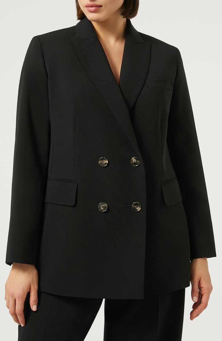 Marina Rinaldi Fox Double Breasted Jacket, Main, color, 