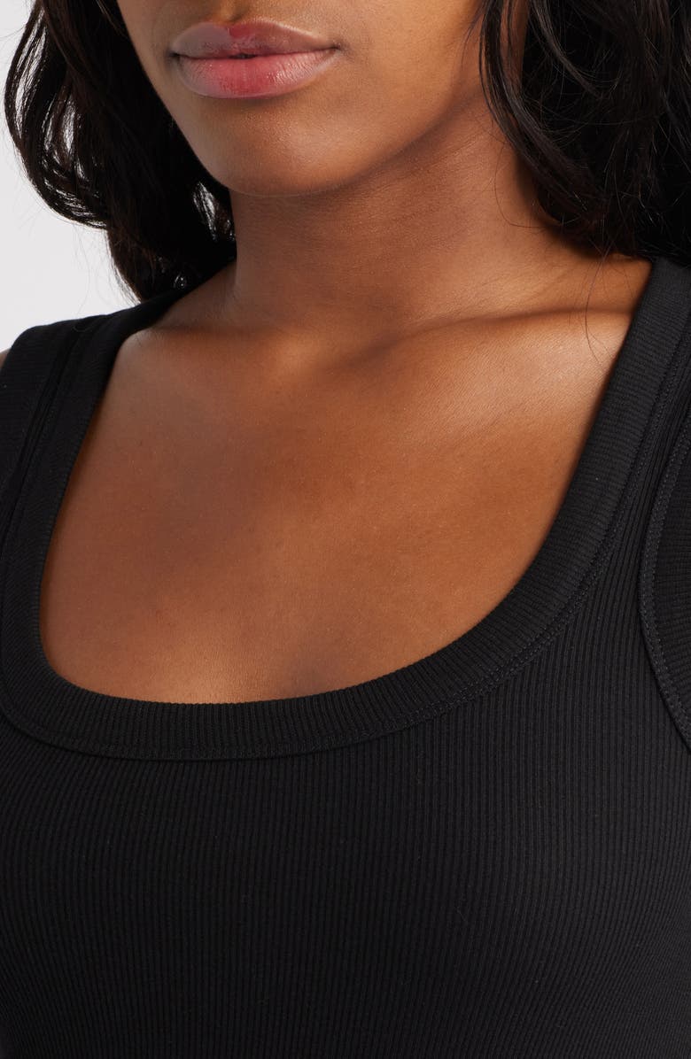 Topshop Scoop Neck Rib Tank, Alternate, color,