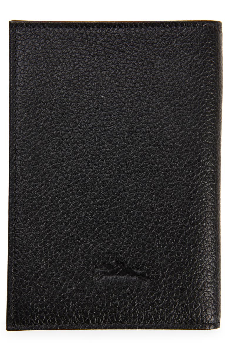 Longchamp Le Foulloné Leather Passport Cover, Alternate, color, 