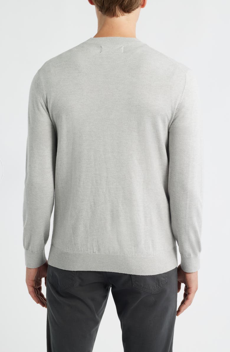 Mizzen+Main Heritage Crewneck Sweater, Alternate, color, Light Gray Heather