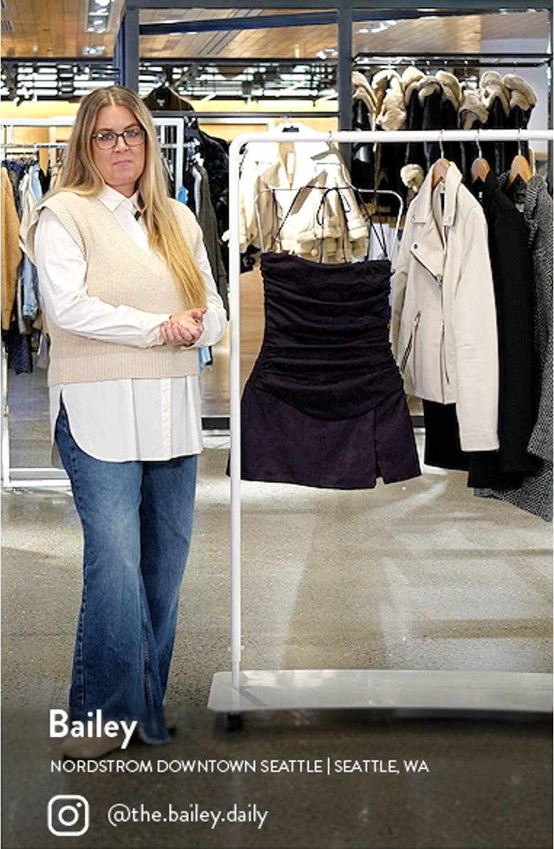 Melia Floral Jacquard Stretch Satin Minidress, sales video thumbnail