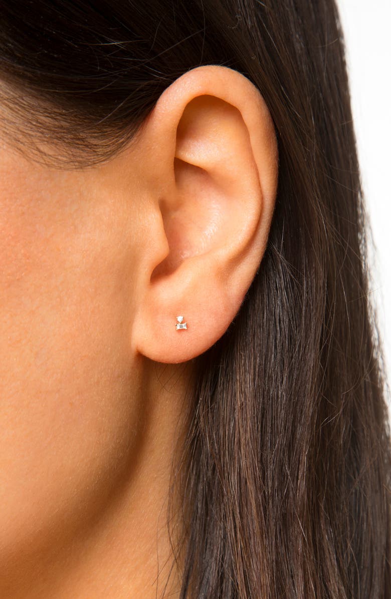 STONE AND STRAND Double Stacked Diamond Stud Earrings, Alternate, color,