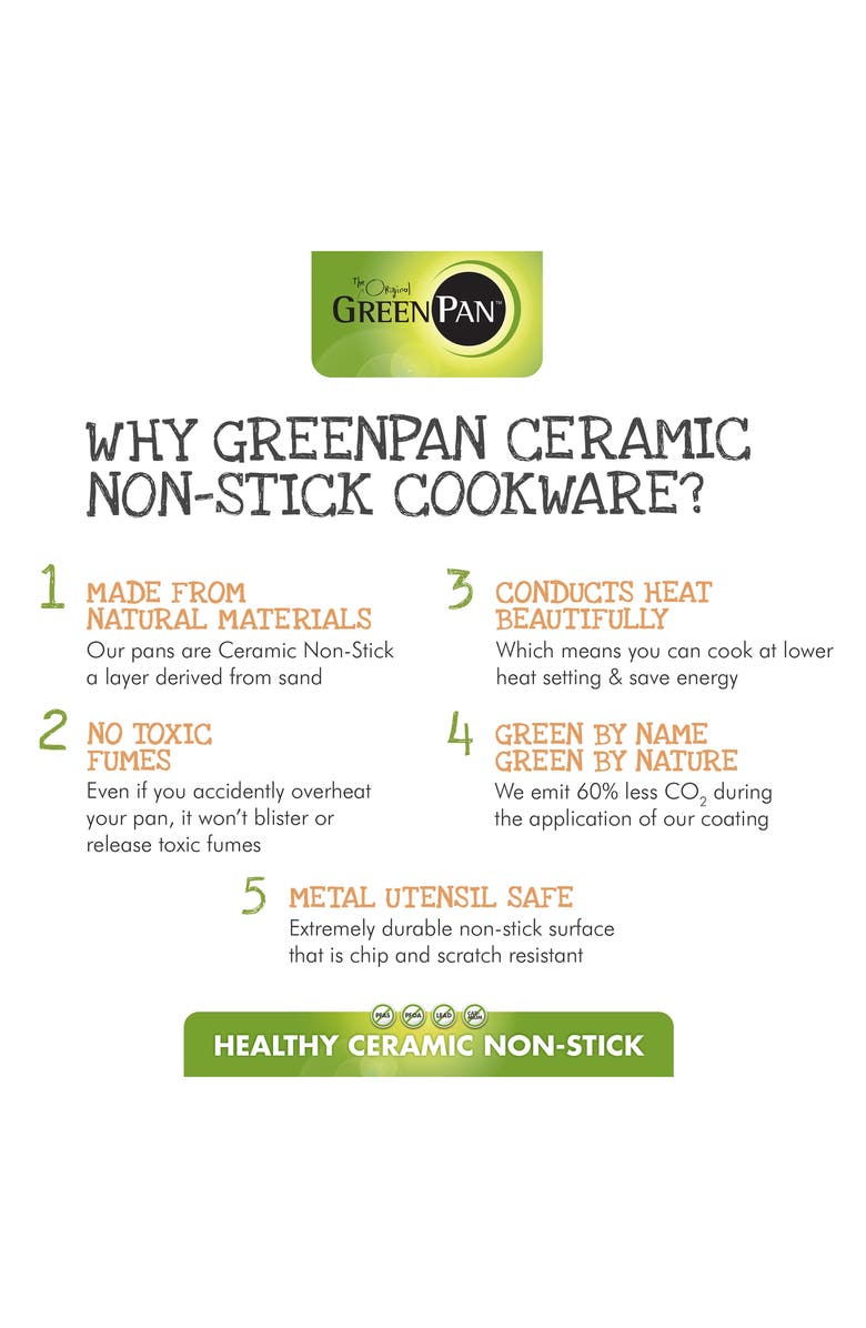 GreenPan Valencia Pro 8-Inch & 10-Inch Anodized Aluminum Ceramic Nonstick Frying Pan Set, Alternate, color, Black