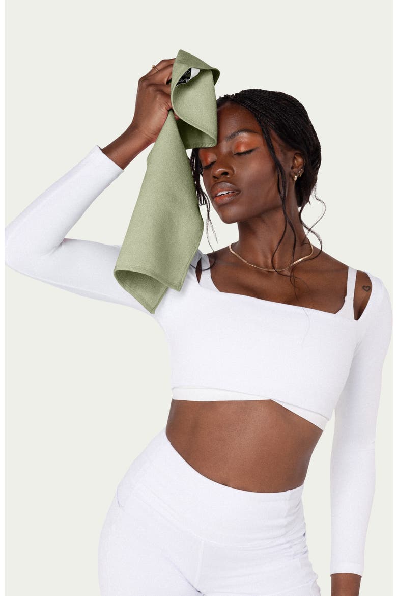The Mini Sweat Towel, Alternate, color, Sage