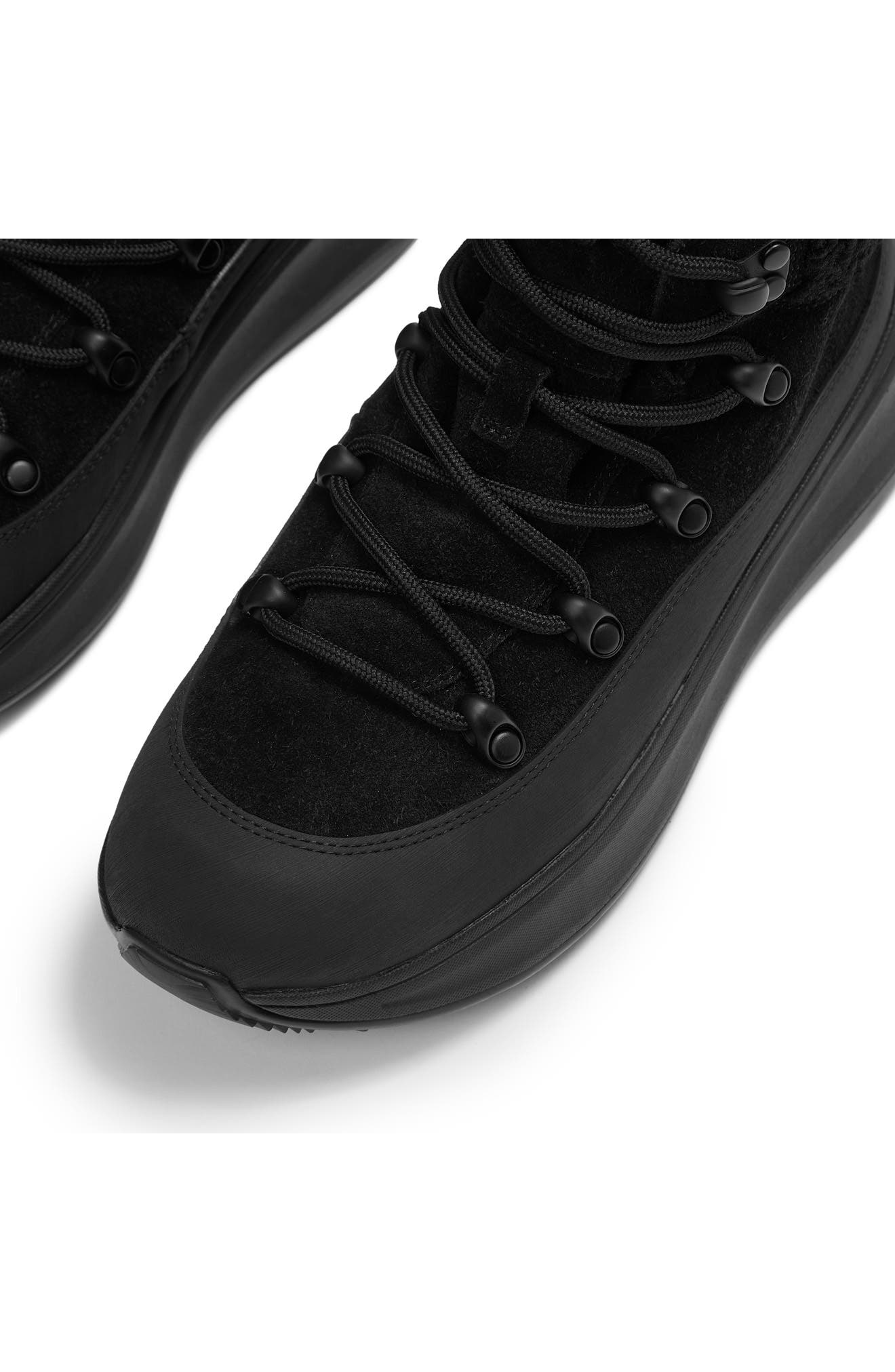 F-Mode Warm Suede Boot, Alternate, color, ALL BLACK