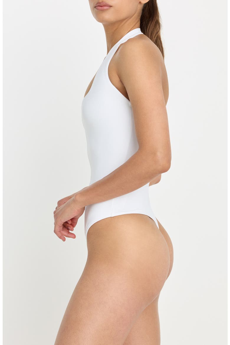 Sculpt Halter Square Bodysuit, Alternate, color, WHITE001