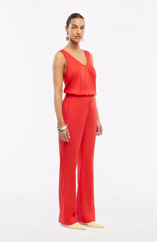 Another Tomorrow Classic Trouser In Red
