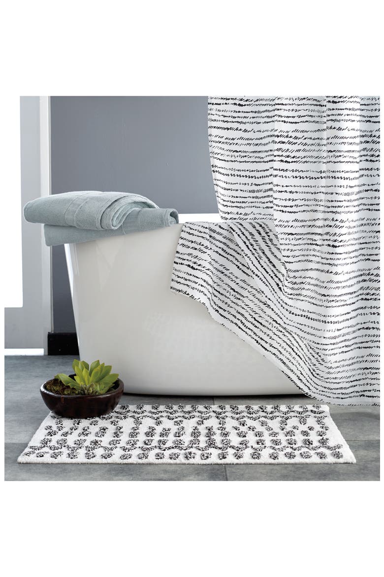 Vibe Bath Rug, Alternate, color, BLACK/ WHITE