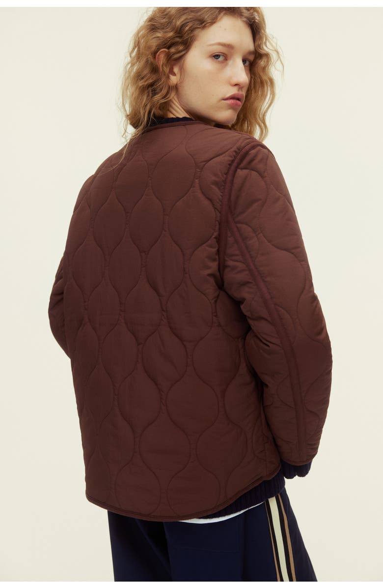 H&M Quilted Jacket, Alternate, color, Dark Brown