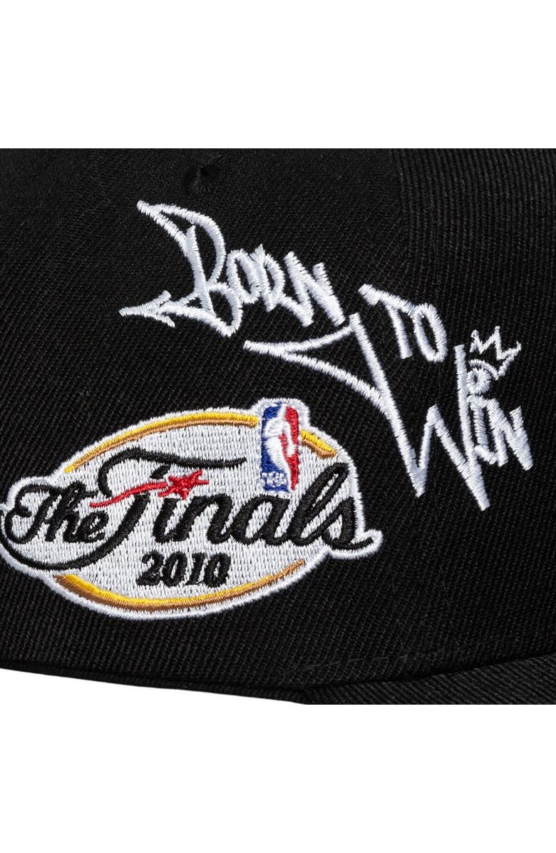 Mitchell & Ness Men's Mitchell & Ness Black Los Angeles Lakers 2010 NBA Finals Born To Win Pro Crown Adjustable Hat, Alternate, color, 