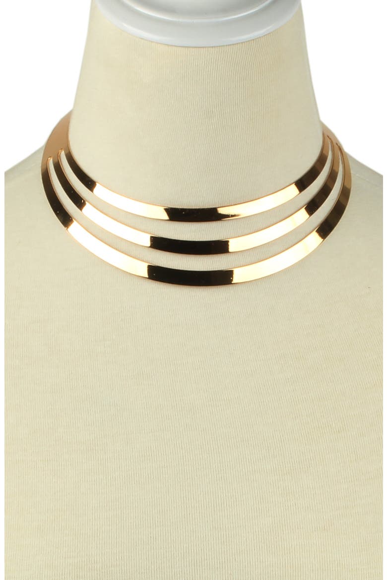 Orbit Collar Necklace, Alternate, color, GOLD
