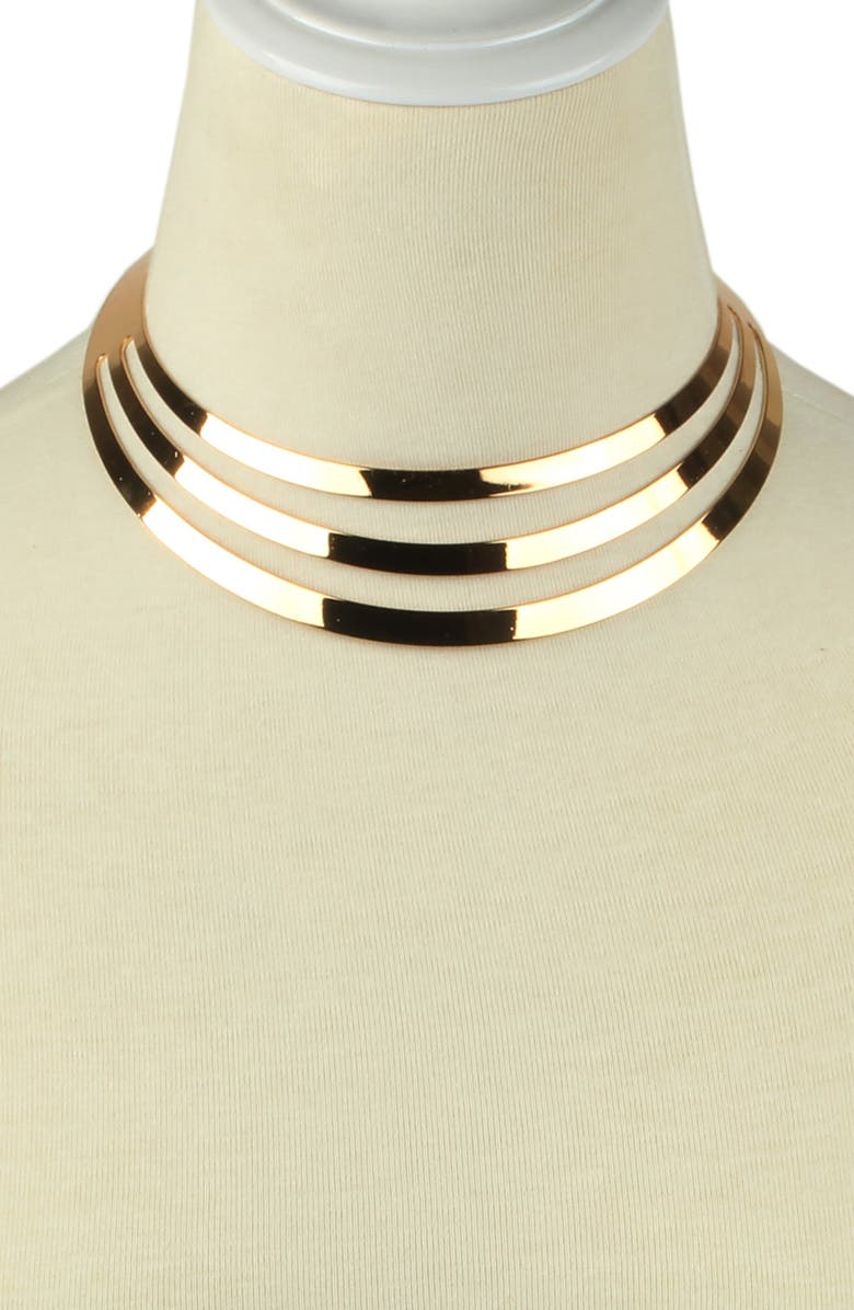 EYE CANDY LOS ANGELES Orbit Collar Necklace, Alternate, color, Gold