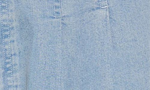 Spiritual Gangster Meadow Pleated Chambray Shorts In Blue