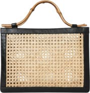 Sarah Stewart The Reece Leather and Wicker Bag