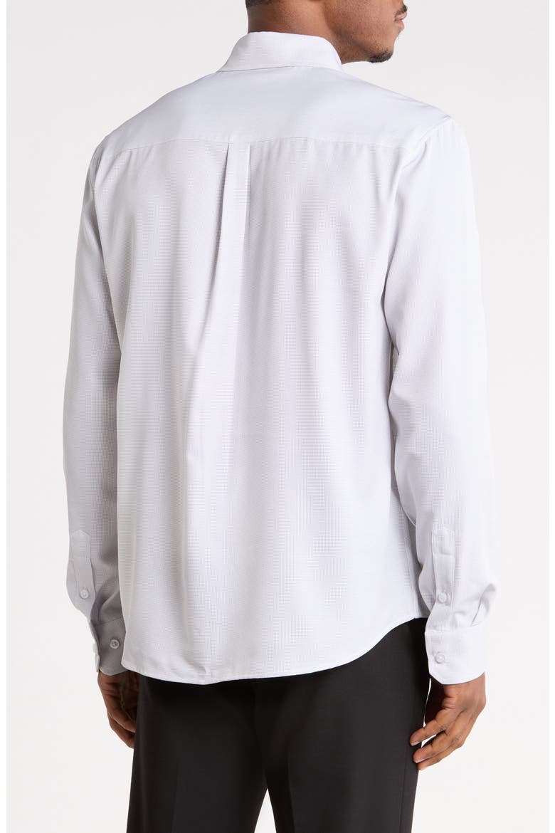 Printed Performance Stretch Long Sleeve Shirt, Alternate, color, WHITE