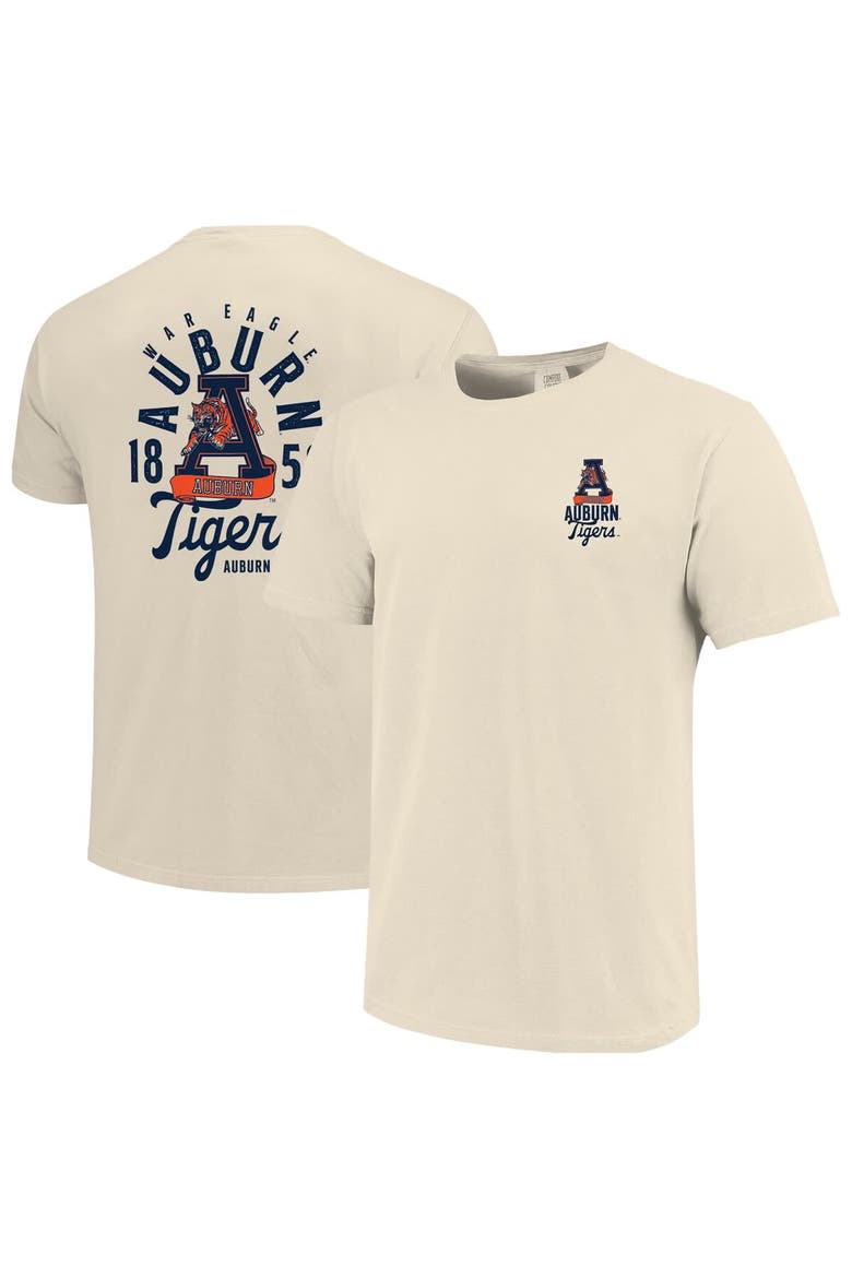 Men's Cream Auburn Tigers Comfort Colors Mascot Overlay T-Shirt, Main, color, Cream