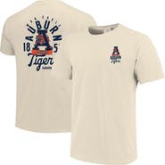 IMAGE ONE Men's Cream Auburn Tigers Comfort Colors Mascot Overlay T-Shirt